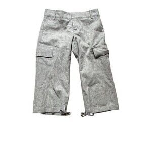 Women’s Banana Republic Wool Blend Martin Grey Cargo Capri Trousers/Pants, Sz 4